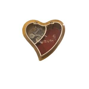 Sankyo Japan Music Box Jewelry Box Vintage Heart Shape